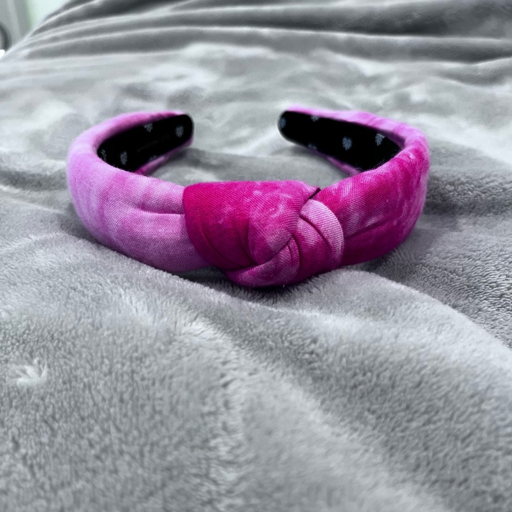 Pink tie dye mini sized Lele Sadoughi headband